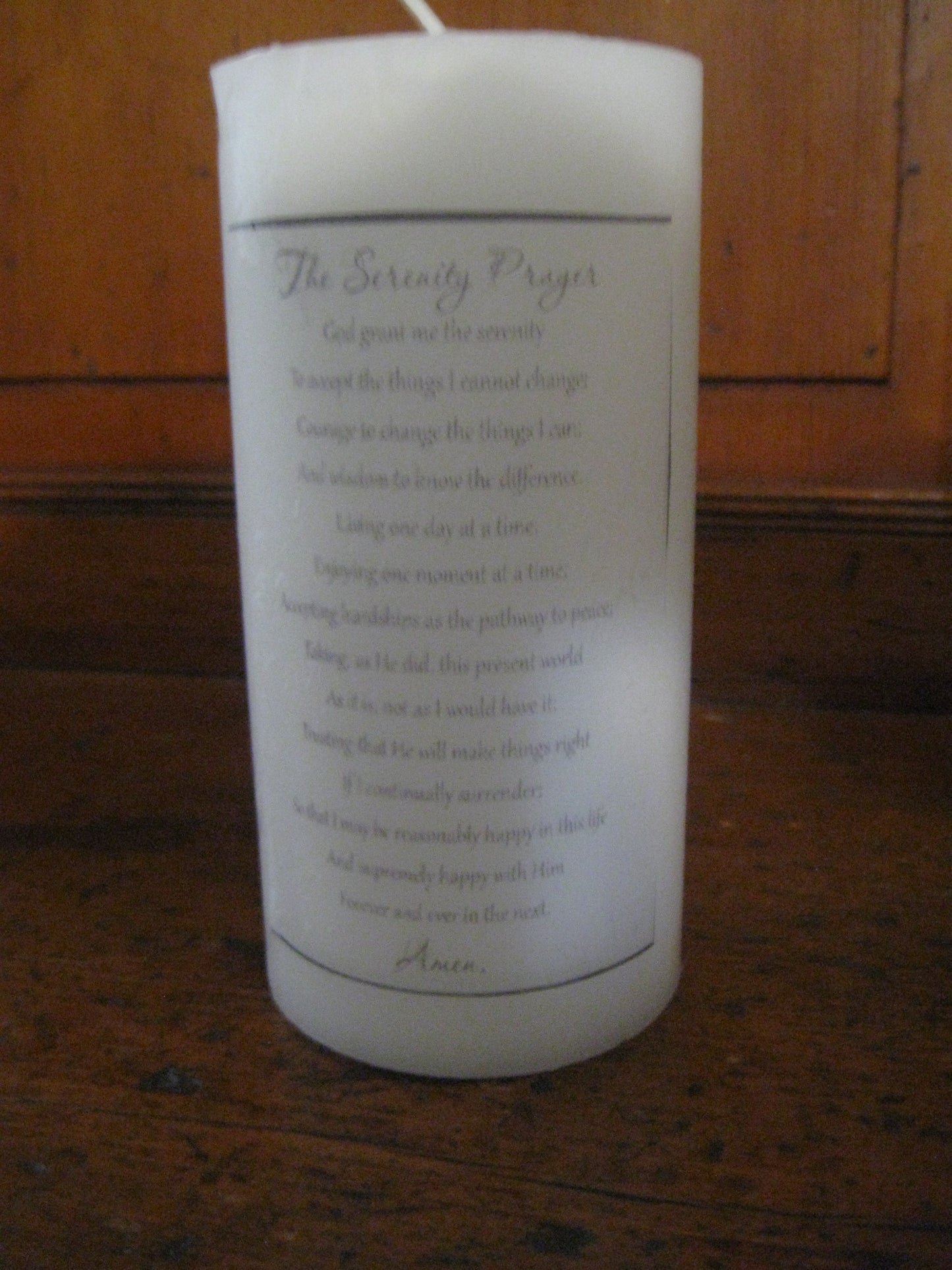SERNITY PRAYER Candle