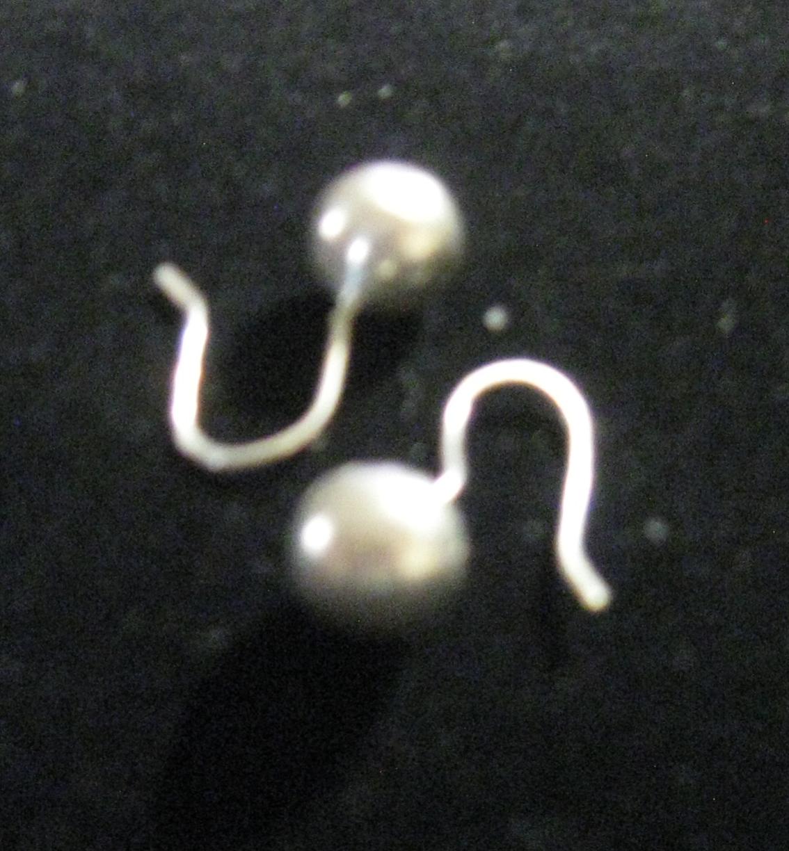 Sterling Drop Ball Hook Earrings