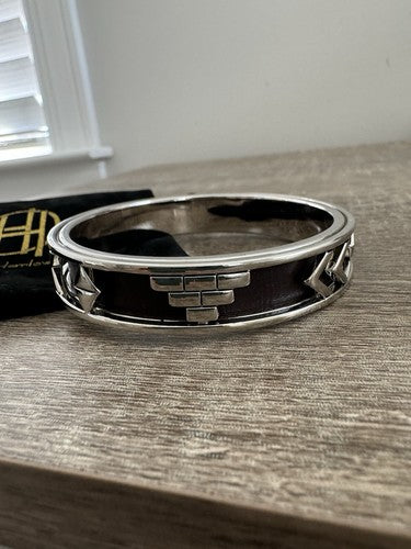 Black Aztec Bangle Bracelet