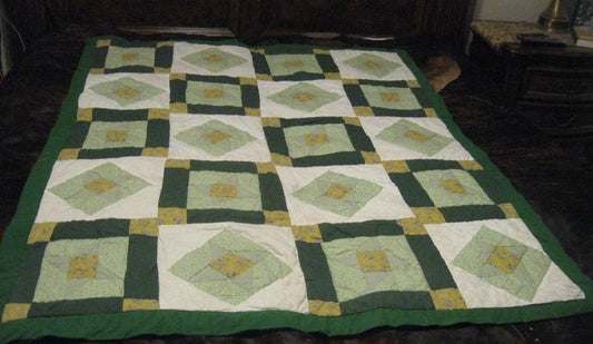 HADE STITCHED QUILT INDIANA FRIENDSHIP STAR