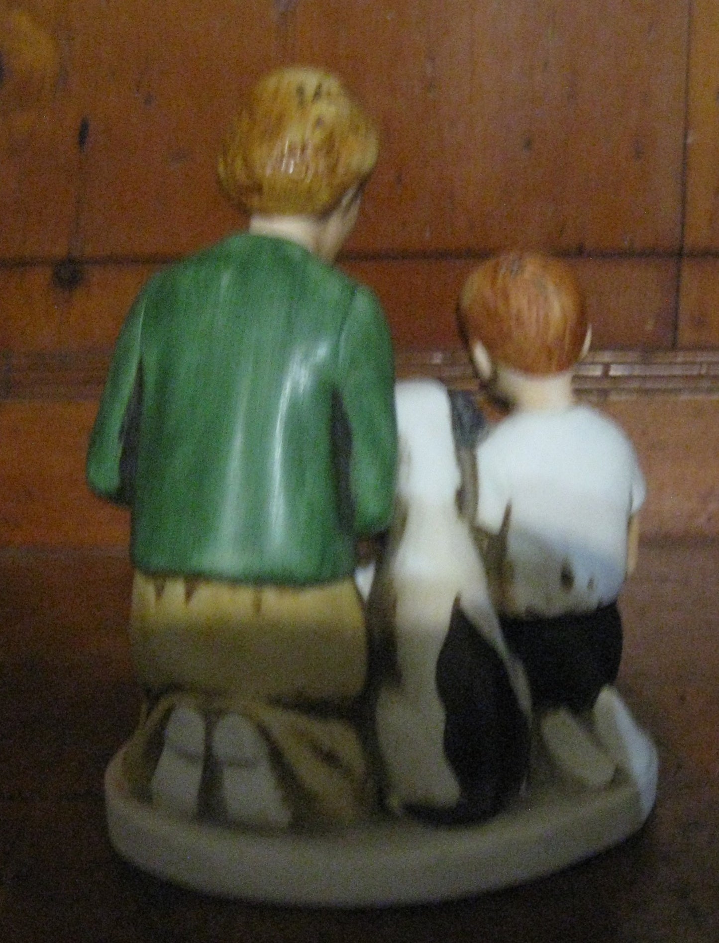 Norman Rockwell "Mother and Son with Puppies" Porcelain Figurine