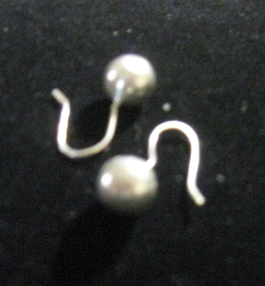 Sterling Drop Ball Hook Earrings