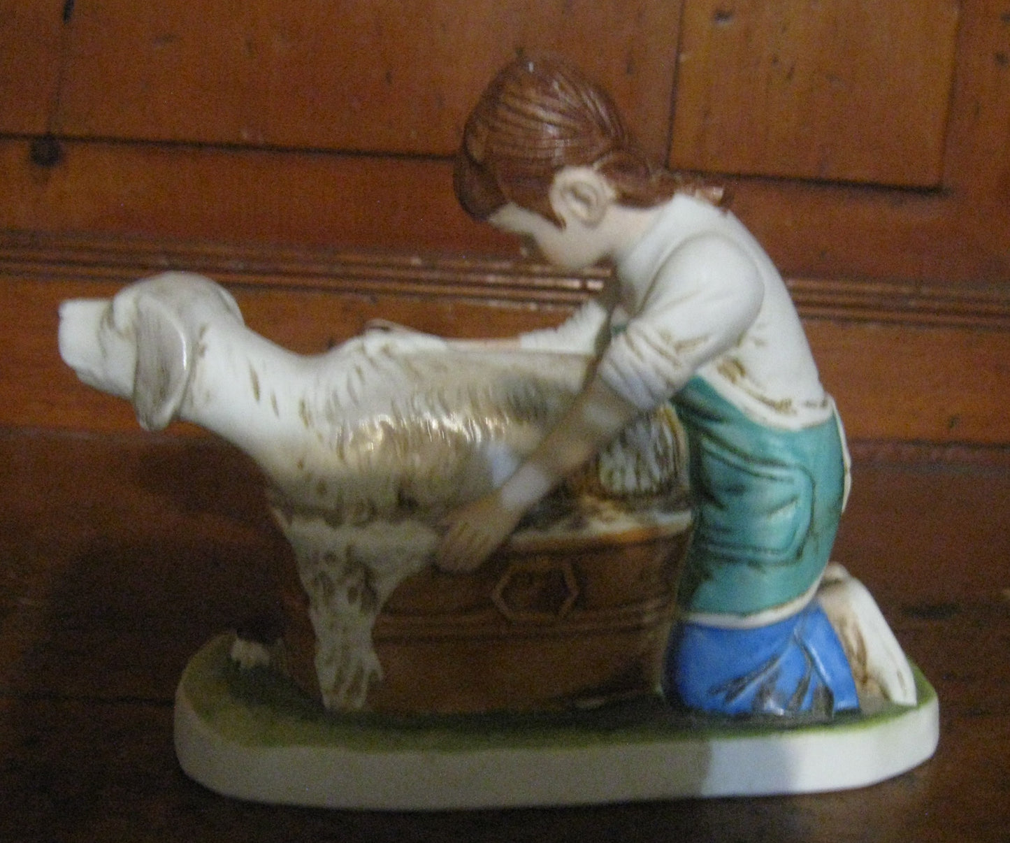 Norman Rockwell "Washing the Dog"  Porcelain Figure