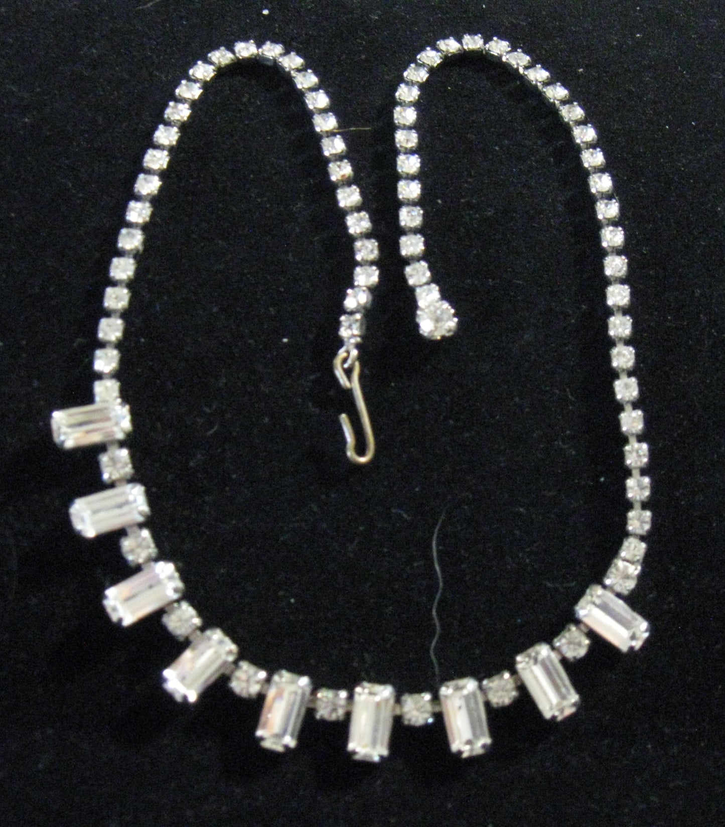 Vintage Rectangle Rhinestone Necklace