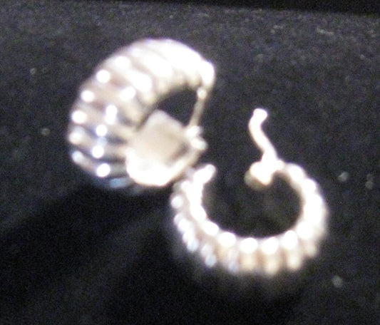 Silver Shell Hoop Earrings