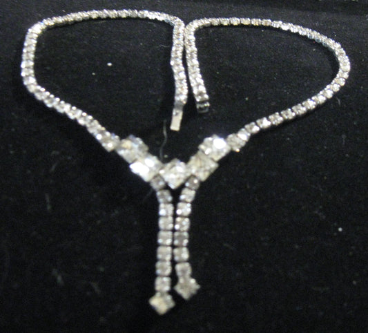 V-Shape Rhinestone Necklace